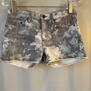 &denim H&M Floral Patterned Jean Shorts Women’s Size 8 EUC